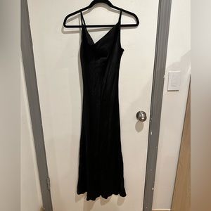 Black cowl neck maxi dress